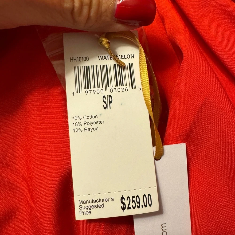 NWT House of Harlow woven double breasted coral red blazer jacket. Size S - Picture 6 of 9